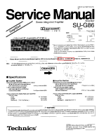 Technics - SUG-86 - Service manual 
